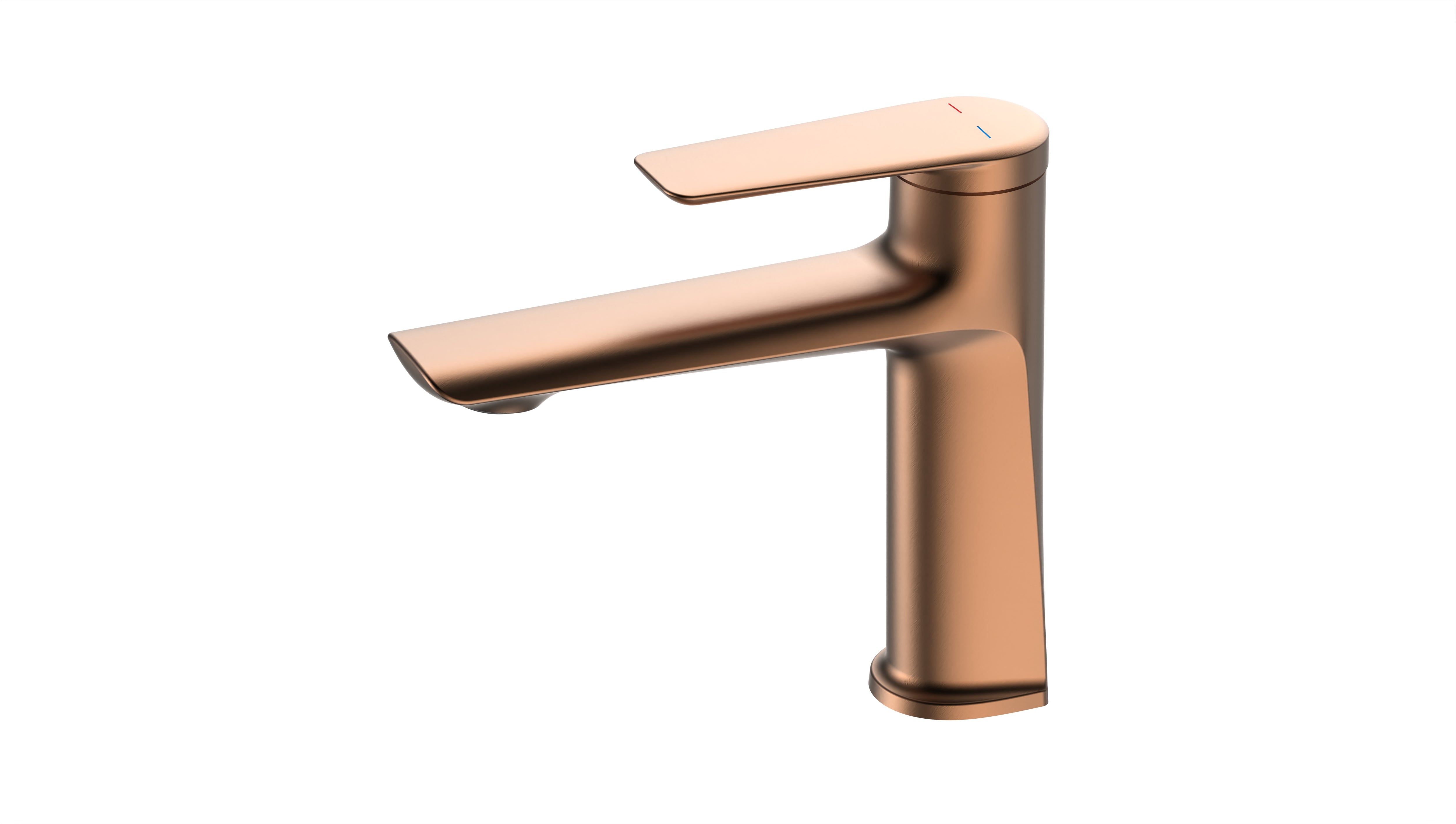 0612LM Matt Rose Gold Basin Mixer Tap