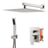 DL-08068CP-Chrome square shower Head with Handheld shower set
