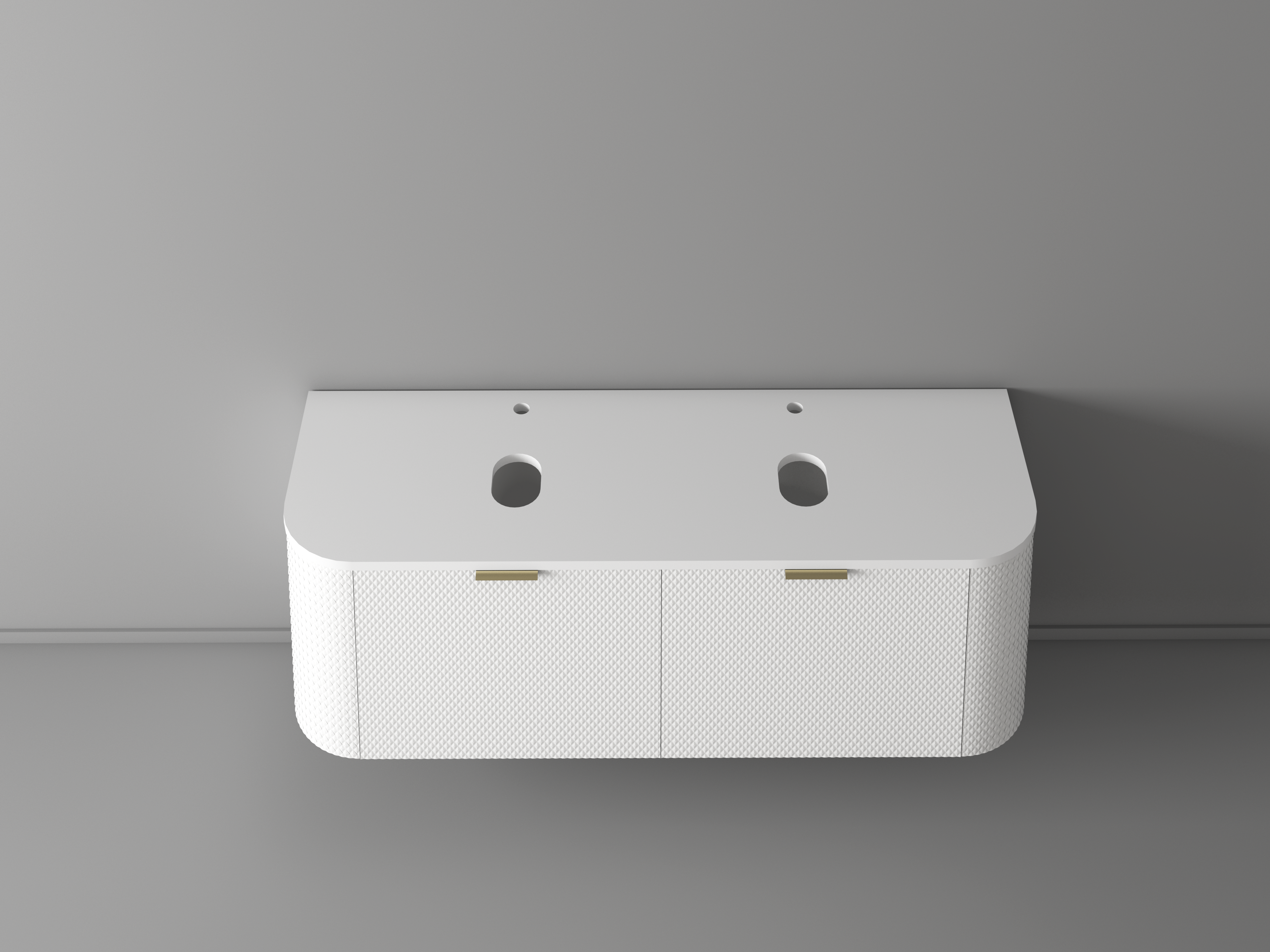 KL810973-1500 Apollo Matt White Luxury Vanity with Corian Counter top