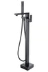 DL-08446BK- Black Floor standing Bathtub spout with Hand held shower set