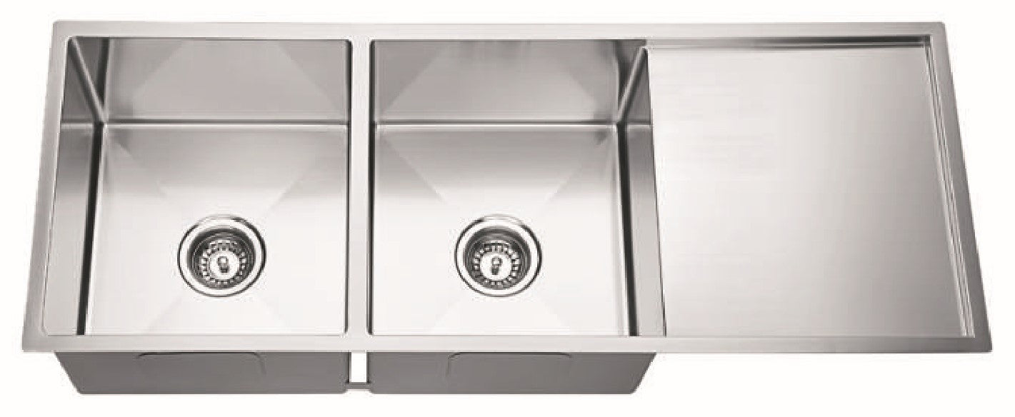 11644 Chrome Undermount Double Bowl Stainless Steel Kitchen Sink