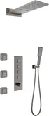 3AH4B092J4-Q Three Function Matt Grey Shower head with Handheld shower set