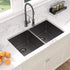 9743 Nano Black Undermount Double Bowl Stainless Steel Kitchen Sink