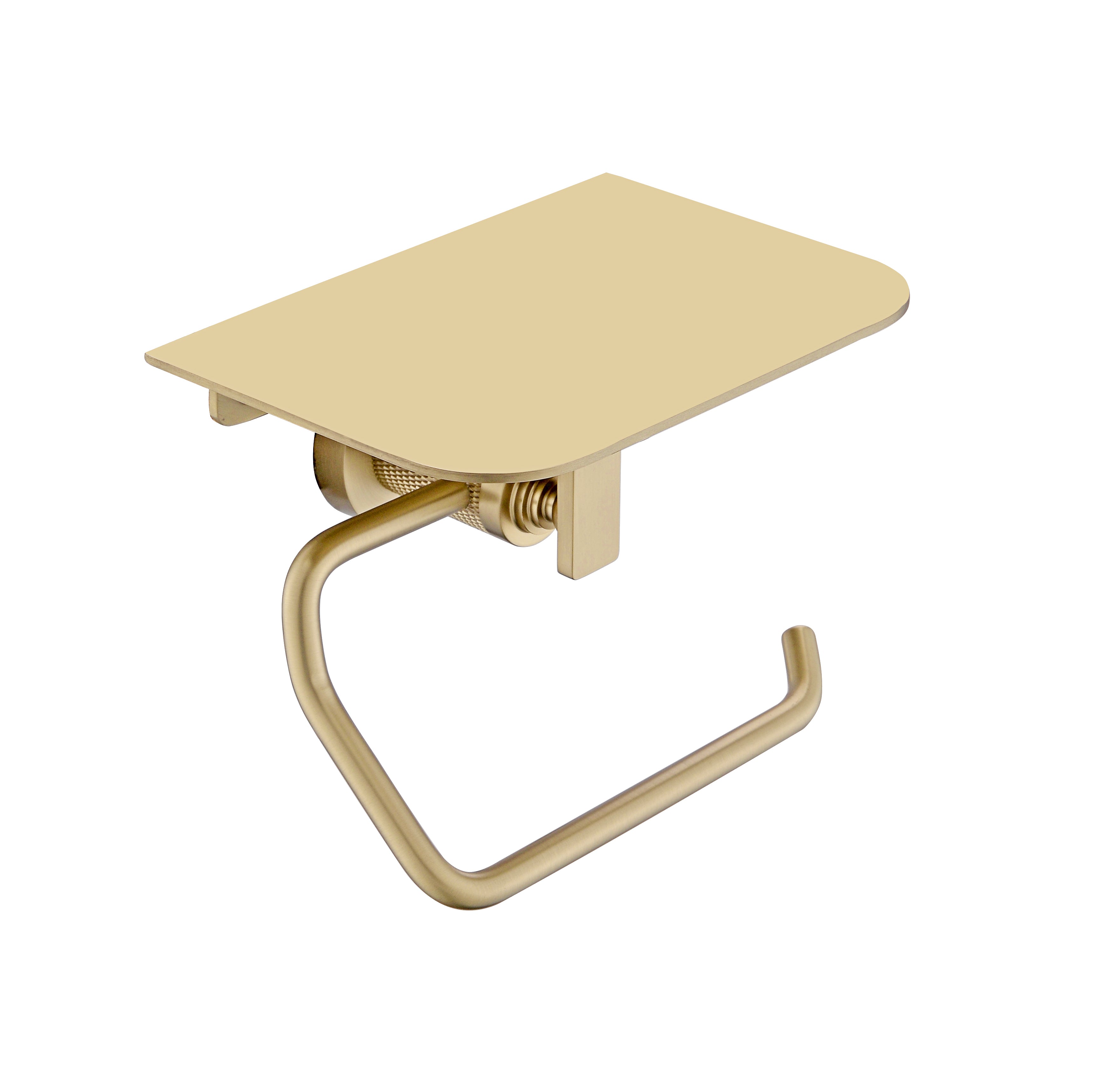 8105-2LA Brushed Gold Toilet paper holder with cover