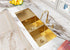 11644 Brushed Gold Undermount Double Bowl Stainless Steel Kitchen Sink