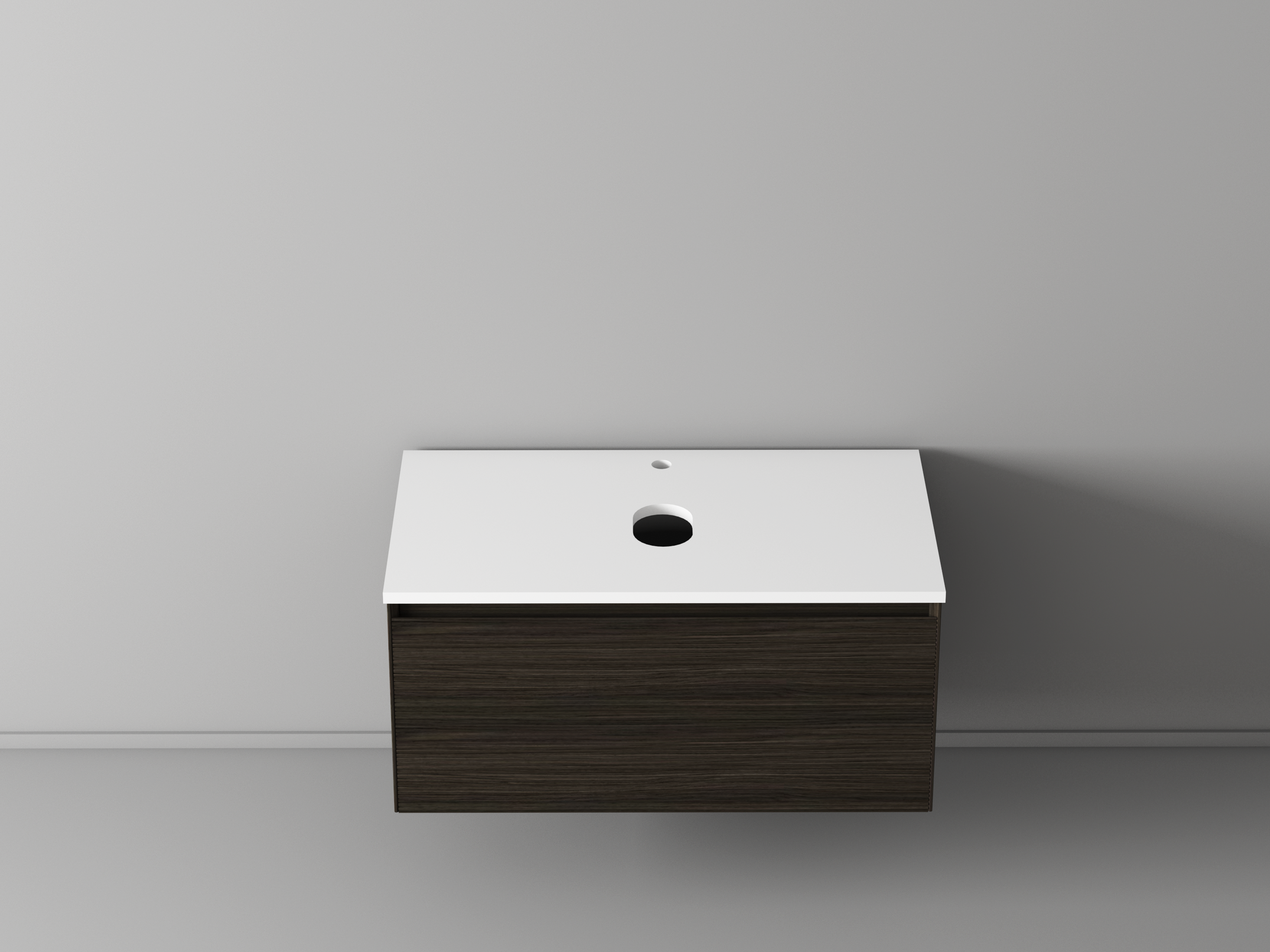KL810982- 900 APPOLO  Dark Walnut Vanity with Corian Counter top