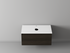 KL810982- 900 APPOLO  Dark Walnut Vanity with Corian Counter top
