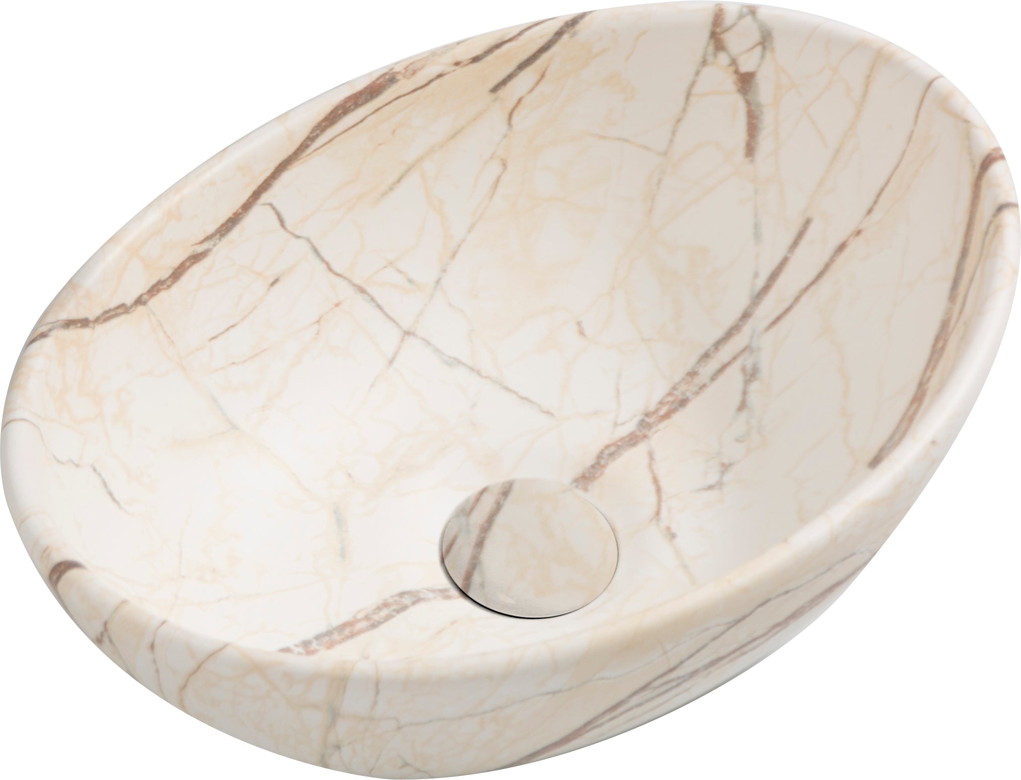 9020A P-444 Art Brown Marble with Artistic Effect Ceramic Basin