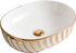 9795 E-565 Art white & Gold Ceramic Basin