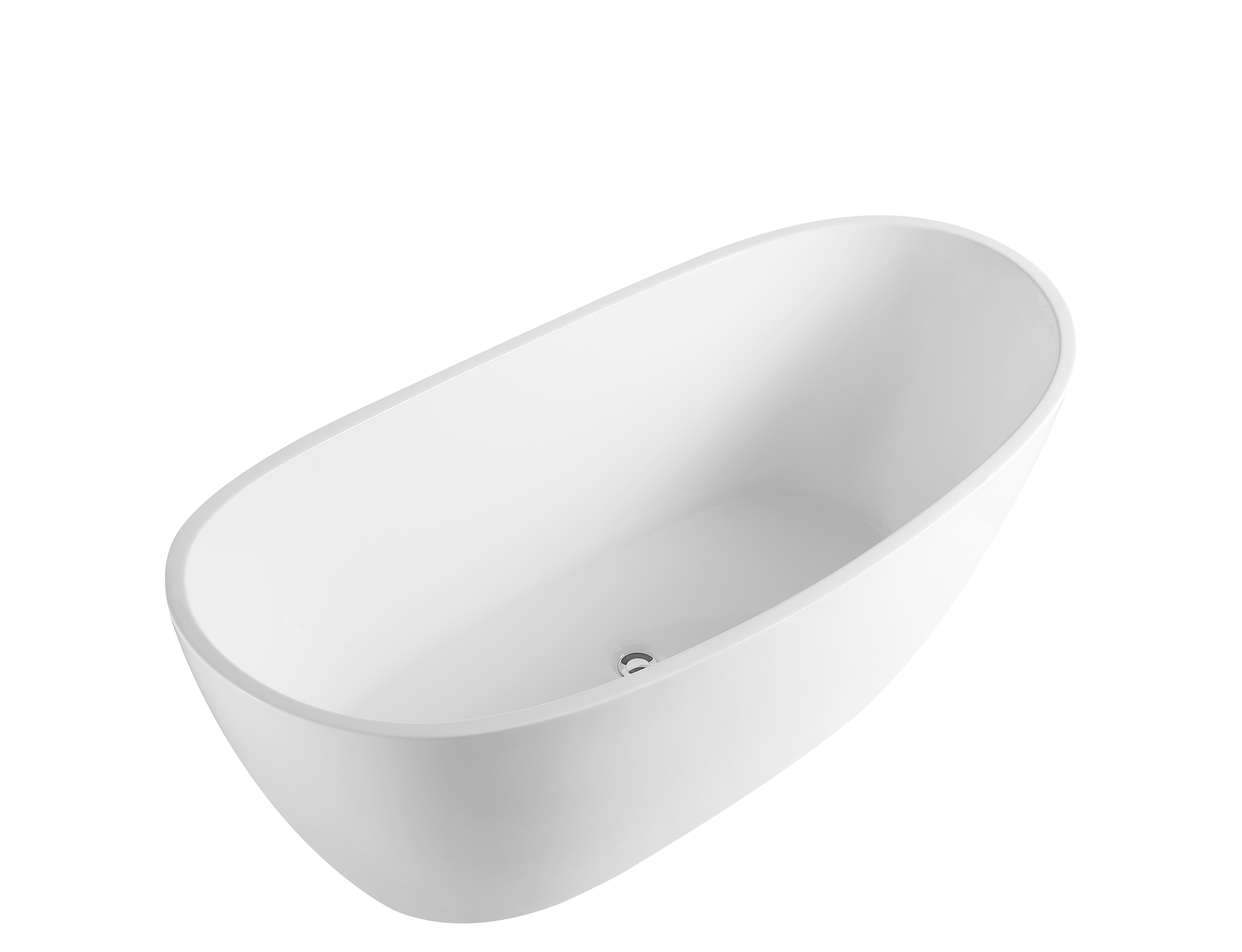 AM-002C Glossy white Oval Freestanding Bathtub