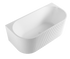 AM-006C Glossy white Fluted Corner Freestanding Bathtub