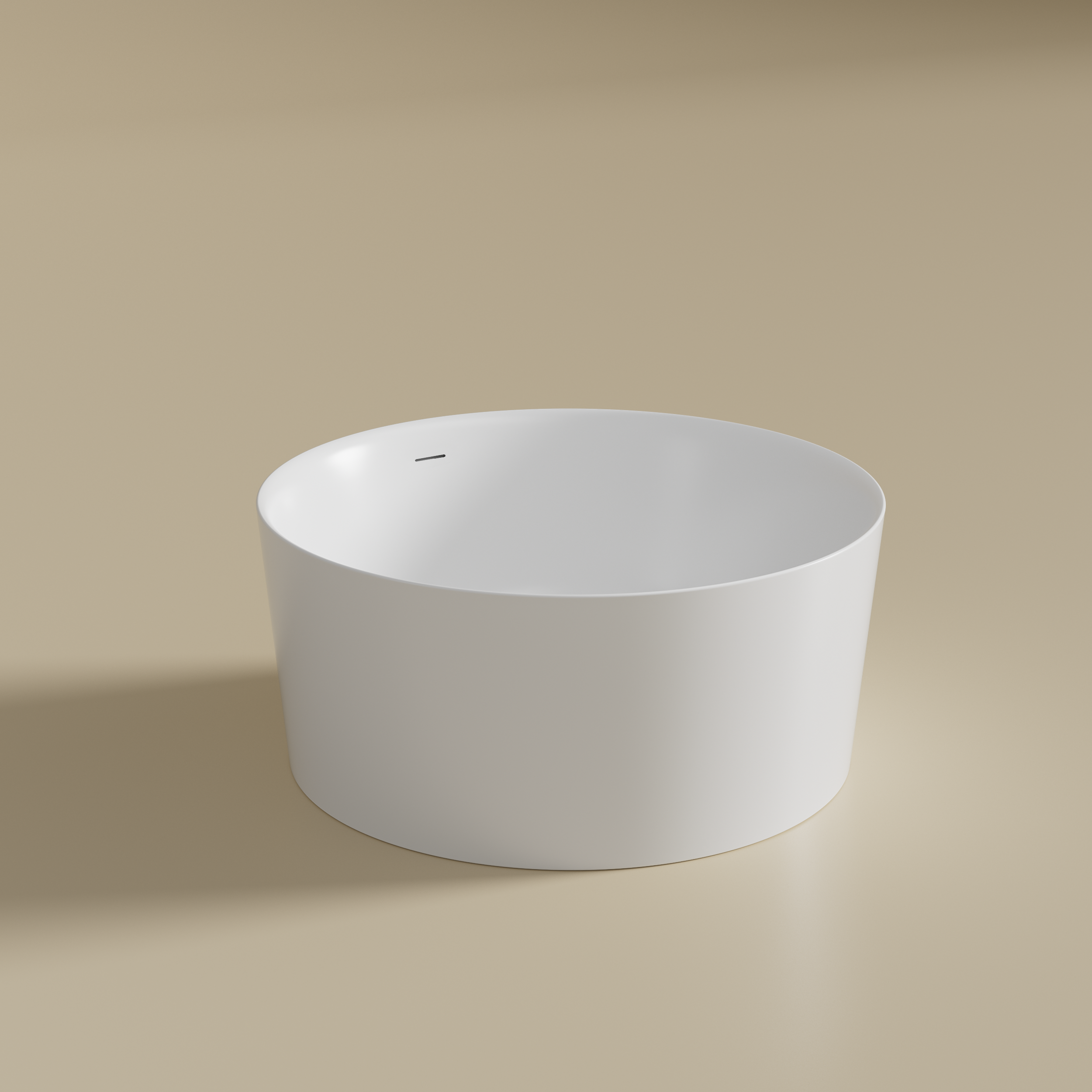 AM-008C Glossy white Round Freestanding Bathtub