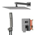 DL-08068QH- Gun Grey square shower Head with Handheld shower set