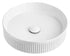 EB108B-Gloss White Round Fluted ceramic Basin