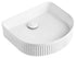 EB106B- Gloss White Arch Shape fluted Ceramic Basin