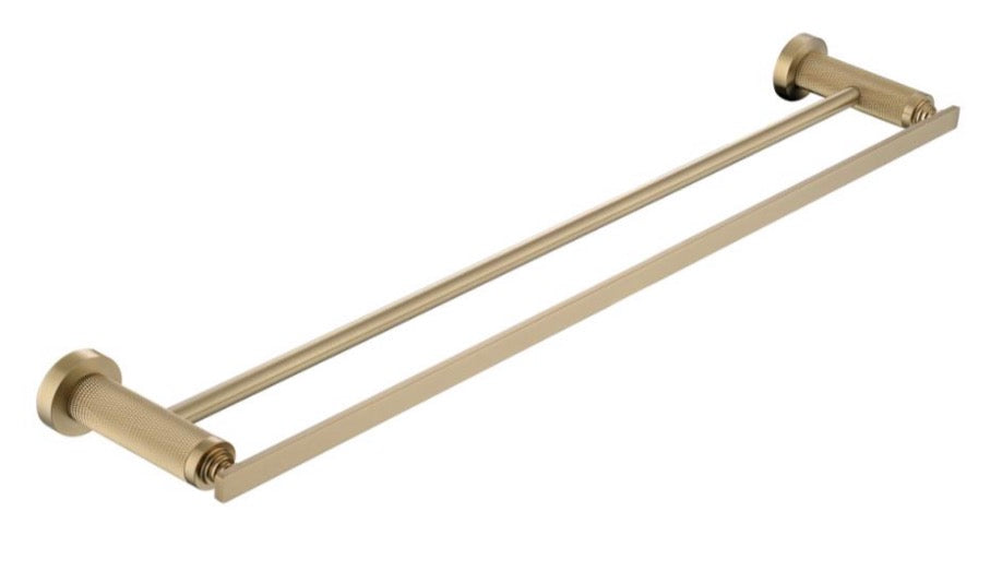 8109LA Brushed Gold Double towel rail
