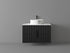 KL810882C-900 Apollo Fluted Matt Black Handle Pull Vanity with 10mm Corian Counter top