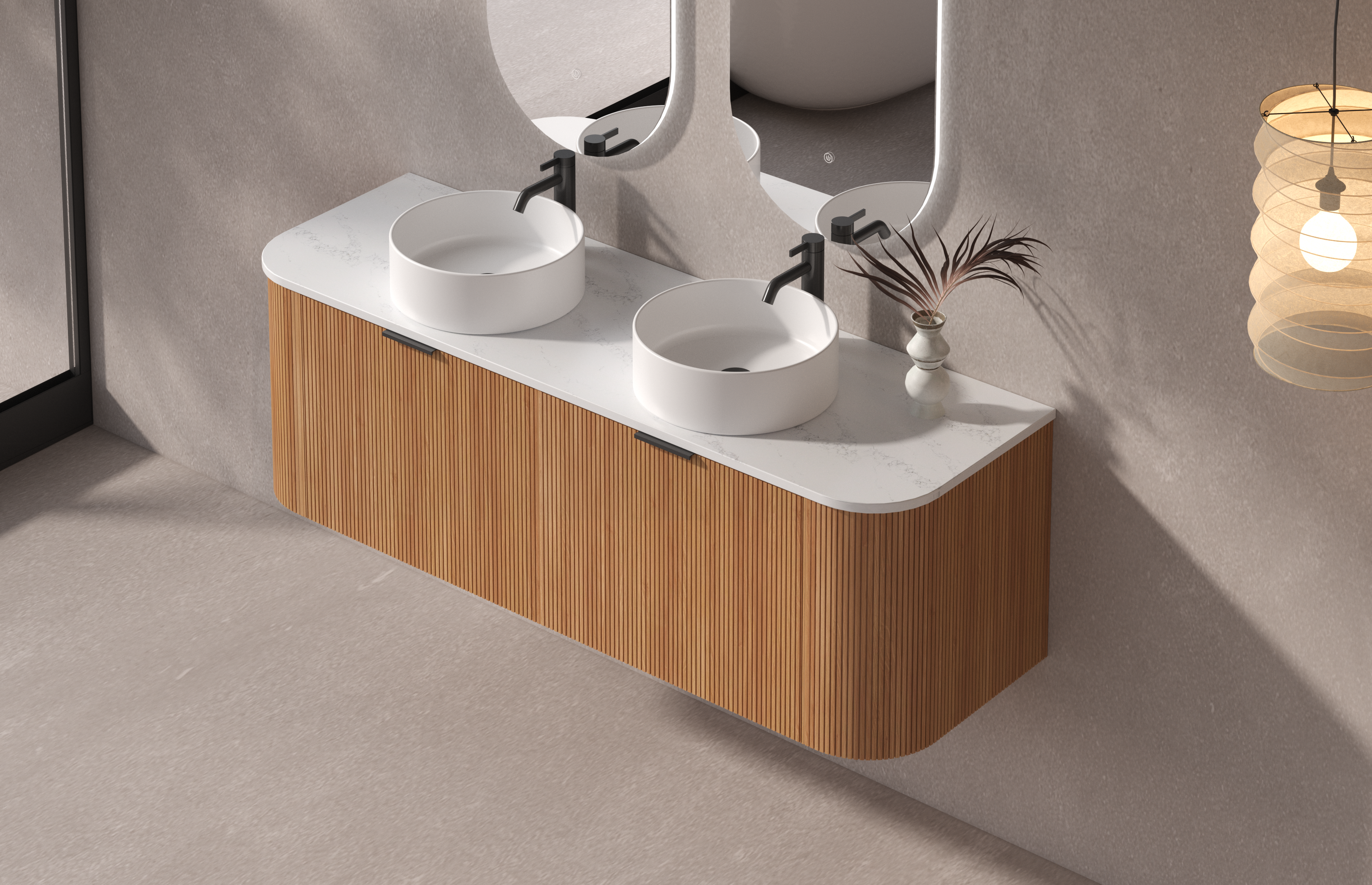 KL810971-1500 Apollo Vanity with 18mm Corain Counter top