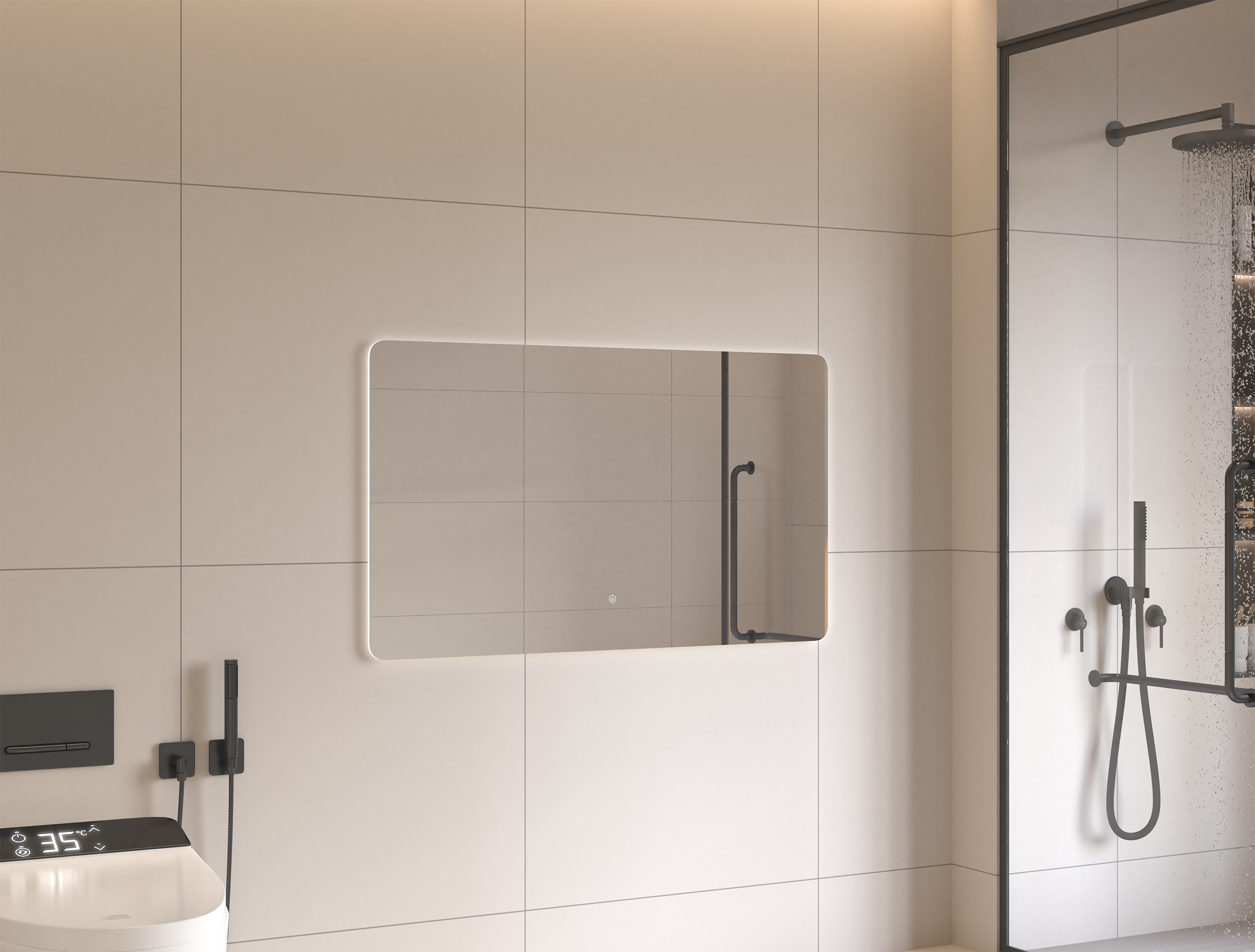 KL910882B-120 Apollo RECTANGLAR FRAMELESS LED MIRROR