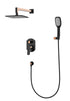 LM-1355-DBR-A Black & Rose gold Square shower head with Handheld shower set