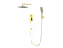 LM-1355-LG Brushed Gold Square shower head with Handheld shower set