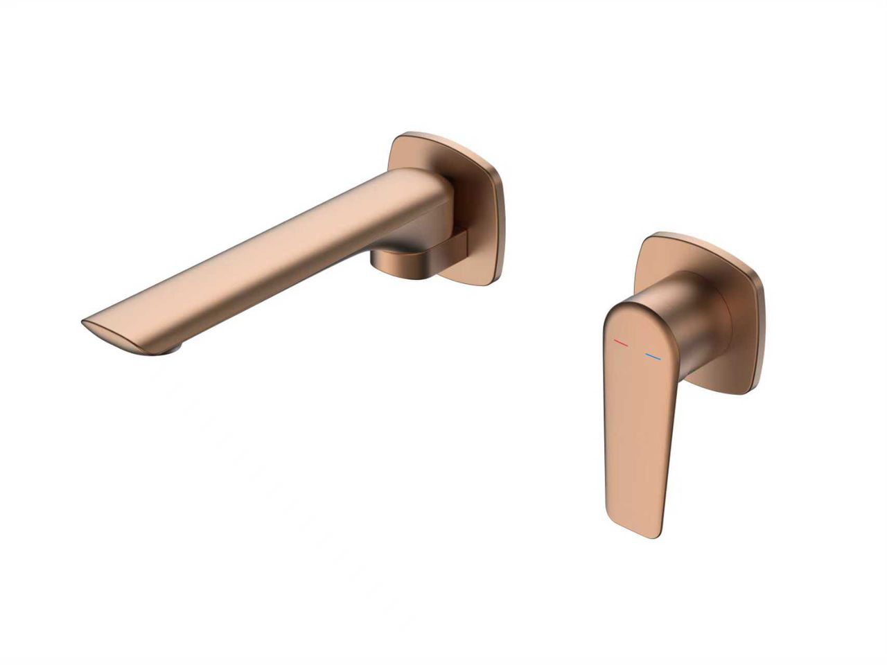 0607LM Matt Rose Gold Wall mounted Bathtub & Basin mixer Tap