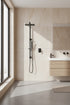 2013-2SDM-FP Matt Grey Full Combination Square shower set