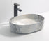 9720A-P146 Grey white Marble with Golden and silver art Ceramic Basin