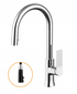 LM-1333-CP Chrome Single Handle pull-out Kitchen Mixer