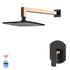 LM-1343-DBR-A Black and rose gold Square shower Sets