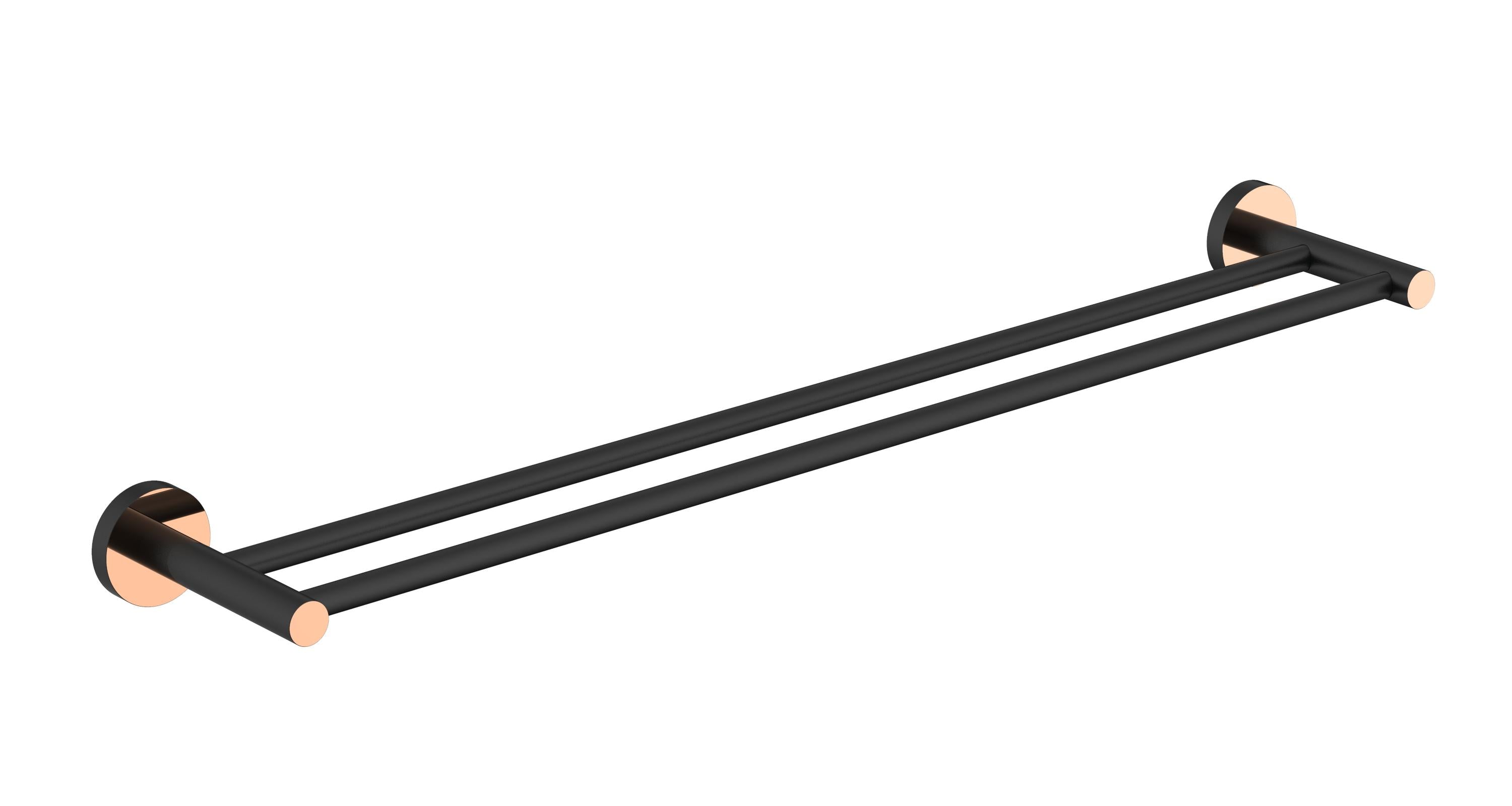 LM-C02081-DBR-A Black & Rose gold Double towel rail