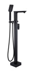 LM-9504-DB Matte Black Floor standing Bathtub spout with Hand held shower set